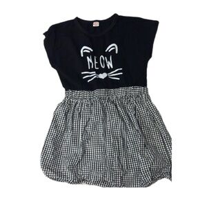 4/$20 Black and White Cat Print Dress